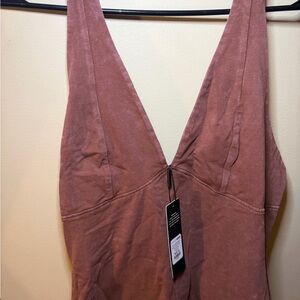 Fashion Nova Halter Top in Dusty Rose